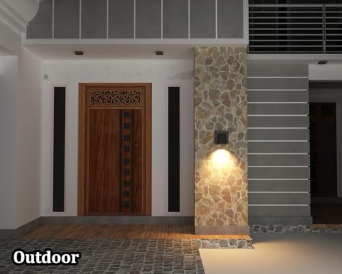 Image of fizzytech 5W LED Wall Sconce, Modern 1-Way Warm White Decorative Wall Light for Bedroom, Living Room, Hallway & Bedside, Pack of 2