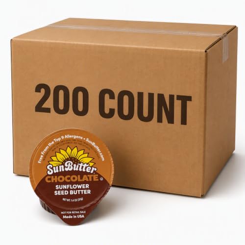 SunButter Chocolate Sunflower Seed Butter, On the Go Cups, 1.4 Oz Pack of 6