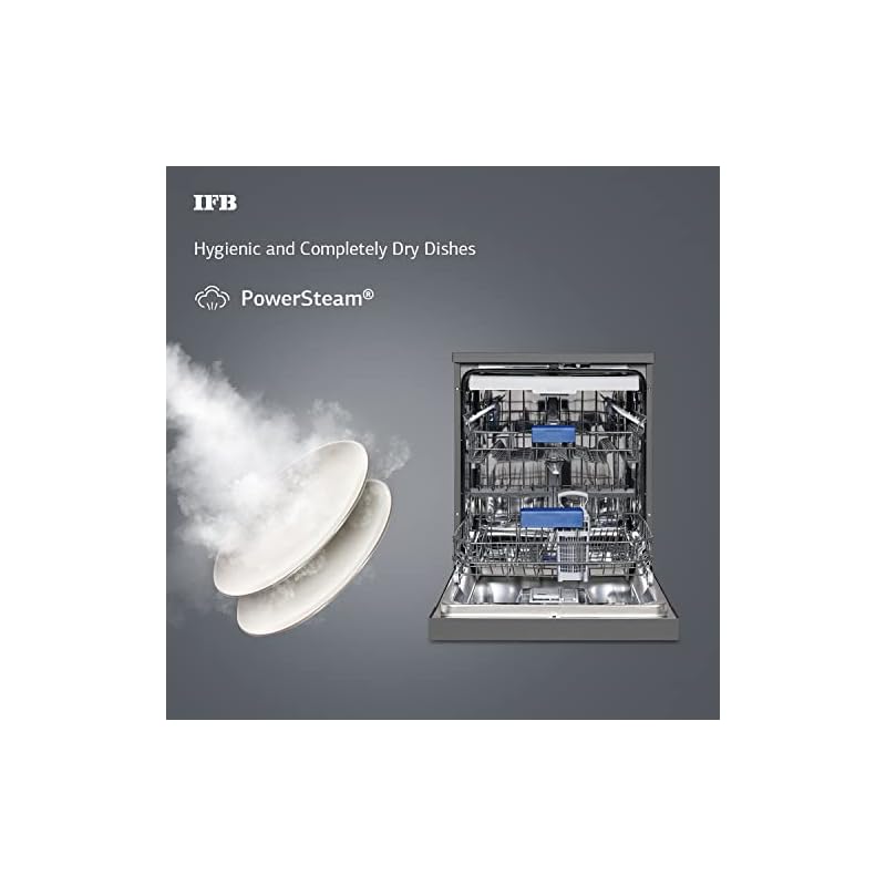 IFB 16 Place Settings â€ŽHot water wash Free Standing Dishwasher (Neptune VX2 Plus, Inox Grey, In Built Heater with Turbo Drying, Perfect for Indian Utensils) - Image 3