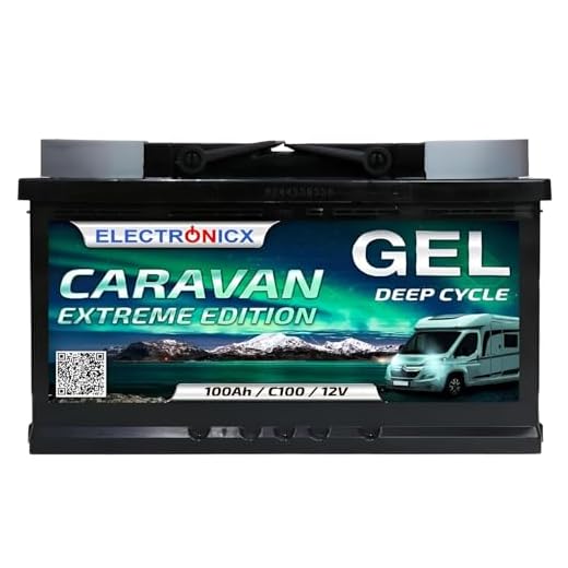 GEL batteri 12 V 100 Ah Electronicx Caravan Extreme Edition solcellsbatteri 12 V batteri 12 V solcellsbatterier försörjningsbatteri 12 V gel husvagn batteri husbil gelbatteri 12 V 100 Ah solbatteri