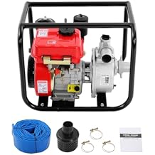 Diesel Engine Water Pump, 7.5HP 110GPM 4-Stroke Diesel Powered Trash Water Transfer Pump, 98ft Total Head 23ft Suction Lift, 210cc Portable Trash Pump for Farm Irrigation Construction 2 inch