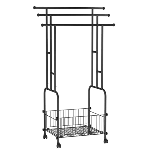 50% Off 42-Inch 3-Tier Rolling Bathroom Towel Rack - Image 3