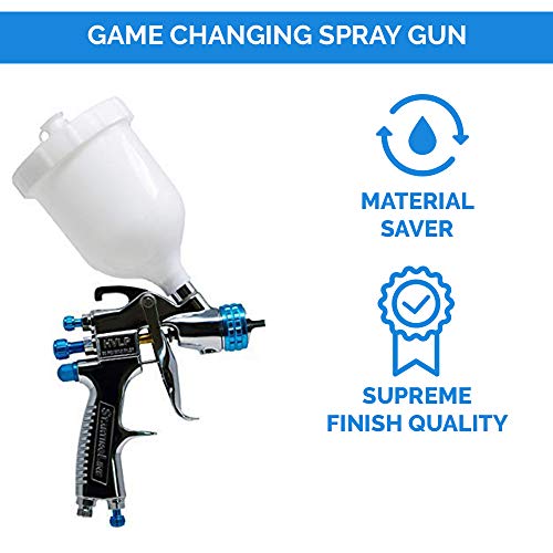 Devilbiss Startingline Hvlp Spray Gun For Painting Control 1.3Mm Gravity Feed Paint Gun With 600Milliliter Plastic Cup #TOP1