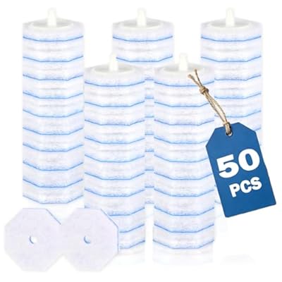 50 Count Disposable Toilet Wand Refills, 5X Cleaning Power Scrubber Refill, Bathroom Cleaning Supplies, No Falling Apart, Fresh Fragrance
