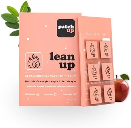 Lean Up | Apple Cider Vinegar (ACV) patches | Gut and weight management | Improves digestion | Boosts metabolism | Reduces cravings and bloating (Standard, 12.00)