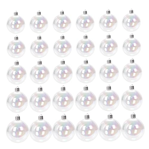 Boules de Noël irisées transparentes légères qui ne cassent pas - 7