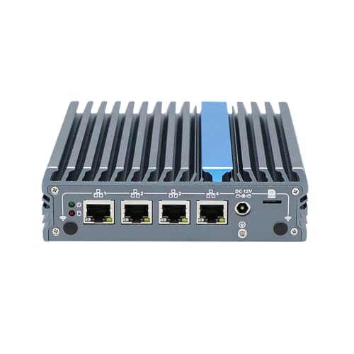 ANDAQI Firewall Appliance, Mini PC, PFSense, OPNsense, VPN, Router PC, N100, RX23, 4 x 2.5GbE LAN, Expandable Wide-Voltage 9-36V