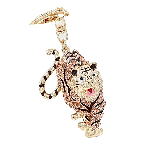 lavero Lucky Lindo Tigre Metal Llavero Italiano Llavero Italiano Llavero Monedero Charm Decorativo Llavero- Puede ser utilizado como caja de regalo Packaging Key Ring Dar su idea de regalo de la Gol Cover