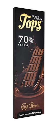 Tops Dark Chocolate Bars 70% Cocoa 100g