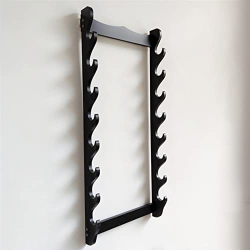Estante para Espadas Estante para Espadas Soporte de exhibición para Espadas montado en la Pared, Estante para Espadas samuráis de Madera (Negro 8)