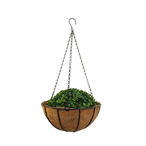 Silk Flower Chain Hanging Basket Flowerpot Artificial Daisy Purple Fake Flowers (Big Basket) #TOP6