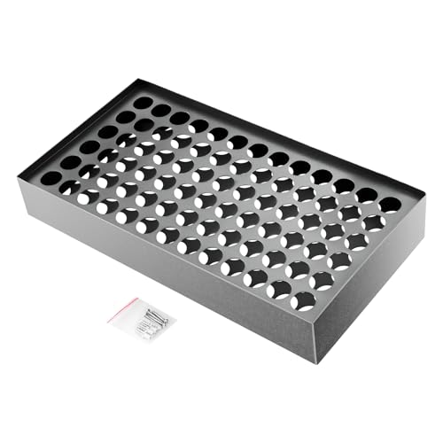 Bacocoo 78 Holes Tattoo Ink Rack Iron Pigment Tattoo Bottles Holder Display Stand,Makeup Pigment Ink Bottle Holder Stand Rack, Wall-Mounted Pigment Bottle bracket, Baking Varnish Color.