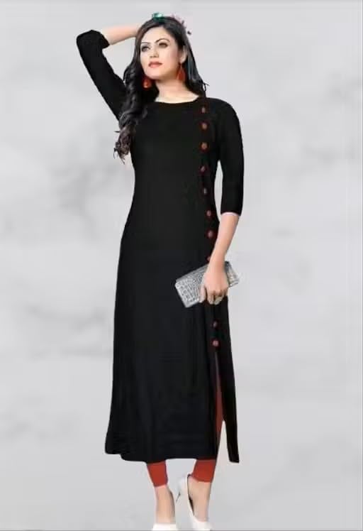 Trending & Pretty Long Gown with Beautiful Front Mirror Embroidery and Storage Print for Women's and Girls |Button Long Dress-|A,-image-46