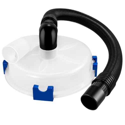 Cikawit Cyclone Dust Separator for Wet/Dry Vacuums, High-Efficiency Low Profile Dust Collector with 2-1/2 Inch Hose and 90° Elbows, Fits Standard 5-Gallon Buckets