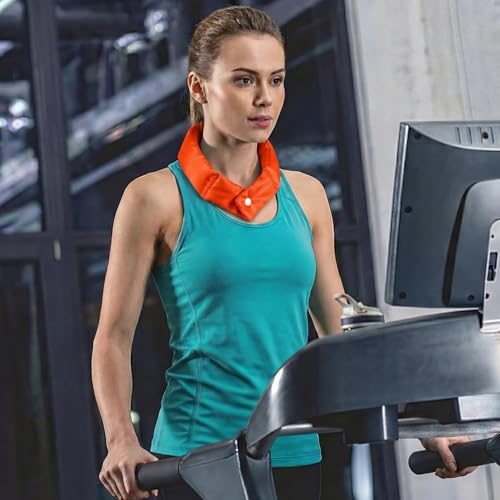 Image of Cozypower 6 Pcs Cooling Neck Wraps with Button Cooling Bandana Neck Cooler Scarf for Hot Weather Ice Neck Wrap Summer Outdoor