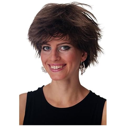 WIG ME UP - GFW1843-8 Perücke Herren Damen kurz wild toupiert strähnig voluminös braun Cover