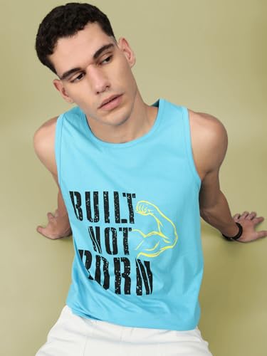 Image of Lux Nitro Men's Sleeveless Gym Tank Top Combed Cotton | Scoop Neck Athletic Vest | Ultra-Soft, Tag-Free, Urban Fitness Wear