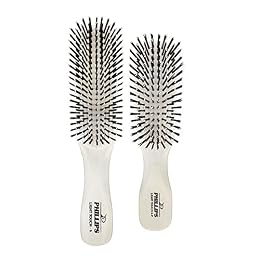 Phillips Brush Light Touch 6 Hair Brush, Full + Petite Combo, Ivory White