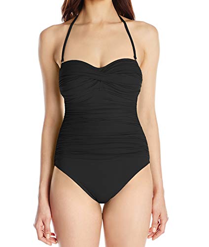 La Blanca Women's Island Goddess Bandeau One Piece Swimsuit, Black, 6 #TOP3