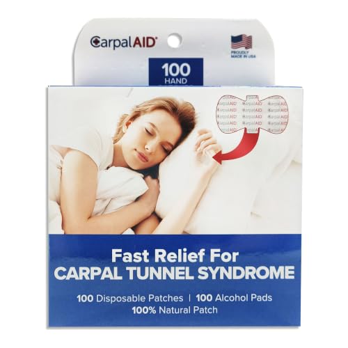 CarpalAid Hand Patch Carpal Tunnel Relief, One Size Fits Most, 100 ct