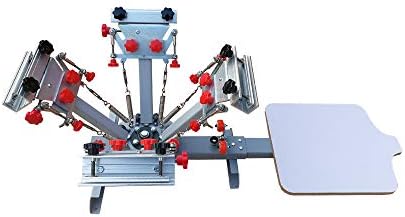 4 Color 1 Station Silk Screen Printing Press Machine
