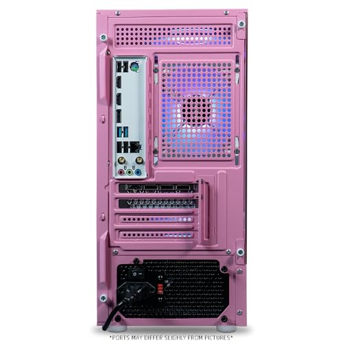 Image of ViprTech Stryker 1.0 Gaming PC - AMD Ryzen 7 (4.1GHz Turbo), RX 580 8GB, 16GB DDR4 RAM, 500GB SSD, 700W PSU, WiFi BT, Win 11 Pro, RGB, Desktop Computer Prebuilt, Pink