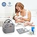 PIIOSER Breastmilk Cooler Travel Bag with Ice Pack, Compatible with Wearable Breast Pumps & Accessories - Portable Hands Free Breast Pump Carrying Case for Nursing & Working Moms, Grey