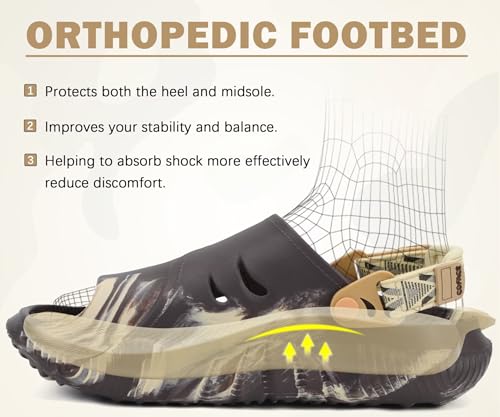 Image of COFACE Mens Orthotic Clogs Orthopedic Mules for Men Recovery Sandals Man Plantar Fasciitis Summer Casual Size 7-15