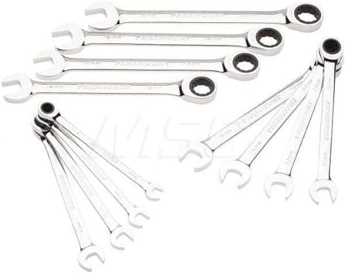 Miniatura 2 de Paramount Juego de llaves combinadas reversibles de trinquete métrico de 12 piezas, 0.315 in a 0.748 in