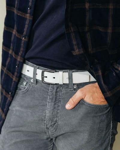 Image of CHAOREN Mens Belts Leather 35mm for Jeans - Tough at Work, Sharp Daily | Solid Buckle, Casual Occasion, Everyday Dress, Classic Style, Handmade, Gift Box