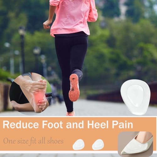 Image of 12PCS Clear Metatarsal Pads for Arch Support Soft Gel Insoles for Plantar Relief of metatarsalgia