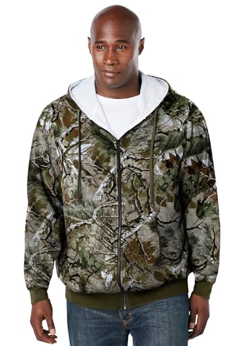 Boulder Creek by KingSize Men's Big & Tall Full-Zip Thermal Hoodie