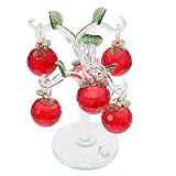Árbol de manzanas de cristal: está hecho de cristal de y resistente al desgaste, por lo que se puede usar durante mucho tiempo. decoración con temática de manzanas