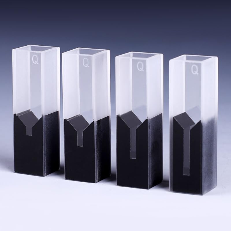 Boîte colorimétrique cellule de quartz submicro à couvercle noir de laboratoire - 5
