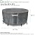 Gasadar Round Outdoor Furniture Cover Waterproof, Round Patio Furniture Covers for Patio Table and Chairs Set, Heavy Duty 600D, 62" Dia x 28" H, Grey