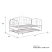 Novogratz Bushwick Metal Daybed & Trundle, Twin Size Frame, Off White