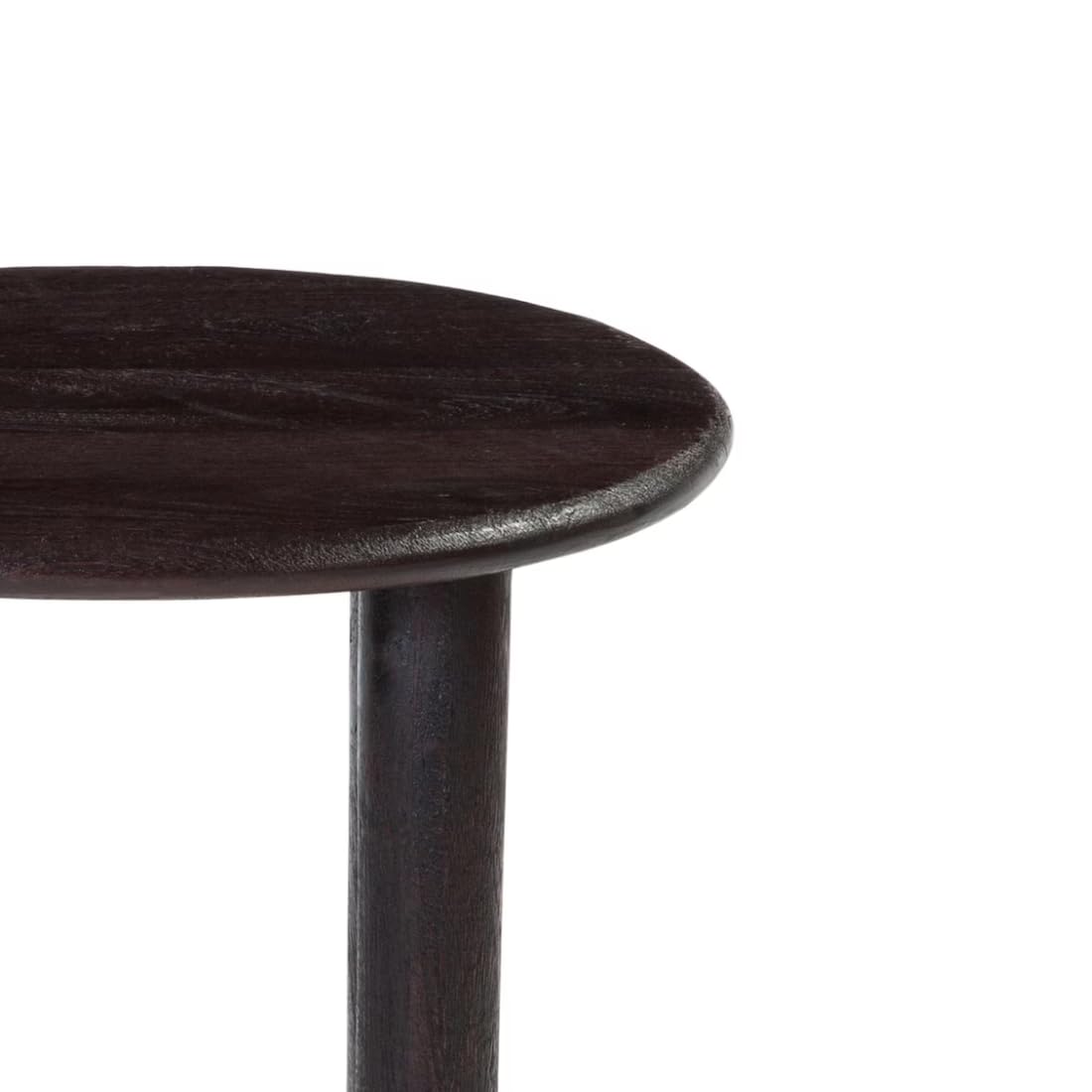 Wooden Expert Modern Wood Side Table, Deep Textural Antique Walnut Finish 3