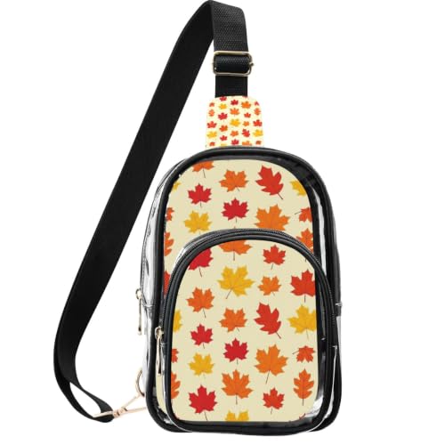 Bolsa transparente para conciertos con correa de hojas de arce