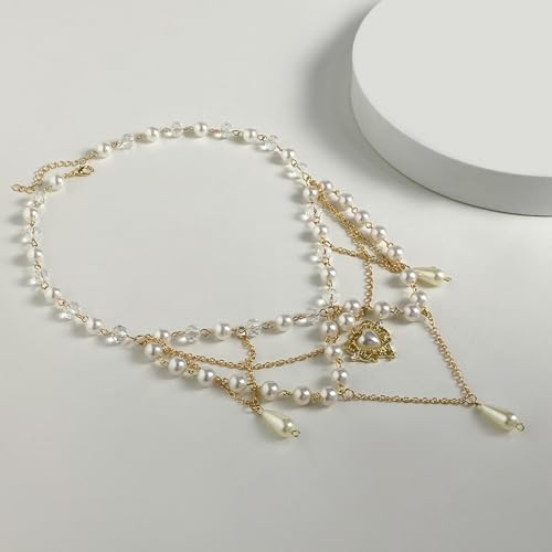 Gargantilla de perlas de imitación de alta joyería con acabado de lujo 3