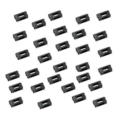 ZHYOHEN 30PCS BLX-A 5x20mm PCB Board Plug-in Fuse Holder with Cover Plastic PCB Fixture Drill Holder 250V 10A for Home Appliances Machine Tools Printing Black