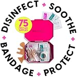 BLINGSTING First AID KIT - Clutch Or Rose avec 75 Fournitures médicales essentielles, Mini Cas d'urgence de sécurité compacte pour voyager, voiture, mamans, bureau, école, maison, randonnée en plein air, camping, backpacking