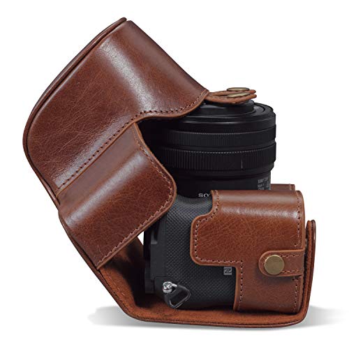 MegaGear MG1953 Ever Ready Genuine Leather Camera Case Compatible With Sony Alpha 7C, A7 C (28-60MM) - Brown by MegaGear - Image 3
