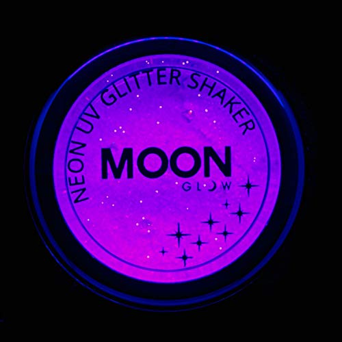 Moon Glow - Blacklight Neon Uv Glitter Shaker 5G / 0.18Oz Purple – Glows Brightly Under Blacklights/Uv Lighting! #TOP2