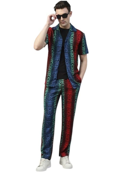 hancock Animal Printed Cuban Collar Relaxed-Fit Shirt with Trousers-picture-32