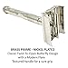 Parker, 90R Nickel Plated Long Handle Butterfly Open Double Edge Safety Razor for Men, 5 Parker Premium Platinum Double Edge Razor Blades Included