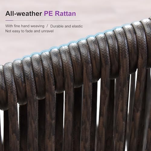 Image of PURPLE LEAF Outdoor Dining Set for 10 with Sunbrella Cushion Chairs Teak