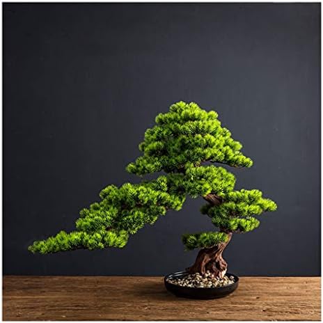 FEIYIYANG Artificial Bonsai Tree Green Plant Simulation Big Bonsai Welcome Pine Fake Plant Indoor Garden Home Office Desktop Decoration Simulation Tree Ornaments Artificial Bonsai (Size : B)