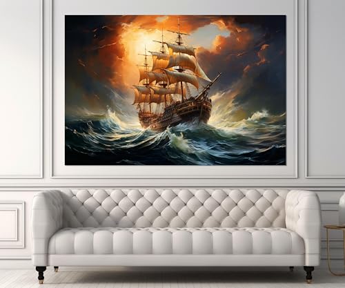 Impression toile voilier pour s'évader au coucher du soleil dans son salon