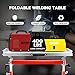 DNA Motoring Carbon Steel Welding Table 29.5in x 19.3in 400lbs Loding Capacity, Adjustable Angle & Height, Portable Work Bench with 2 Fixed Wheels, TOOLS-00461