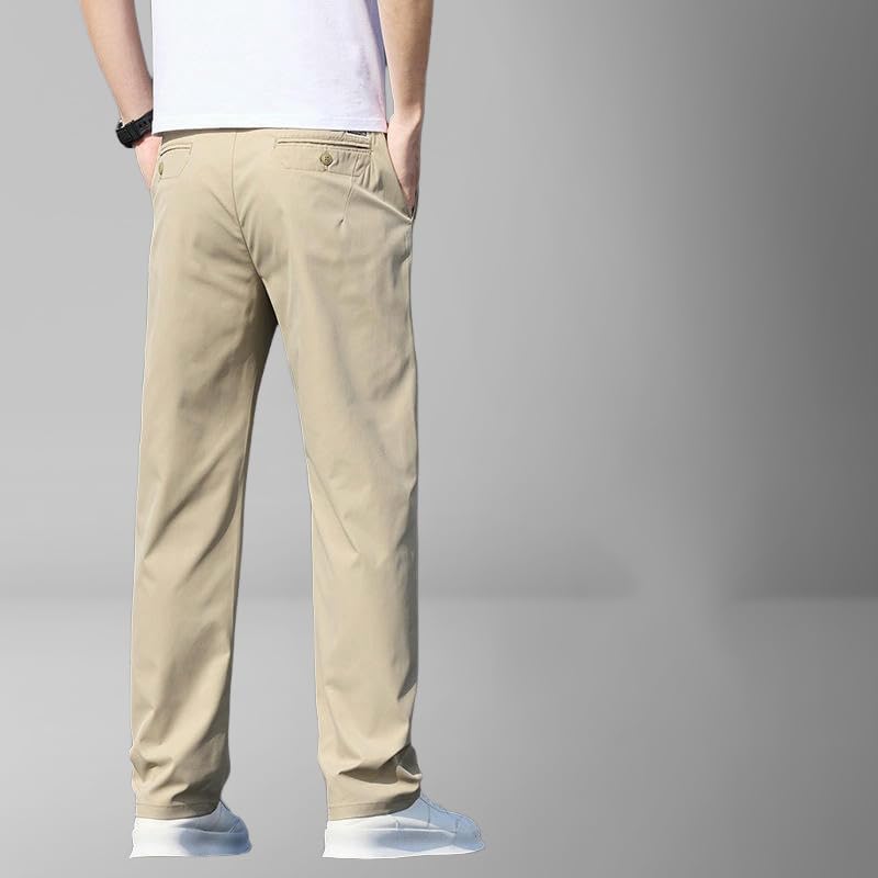Men's Summer Thin Comfortable Smooth Loose Straight Casual Pants4